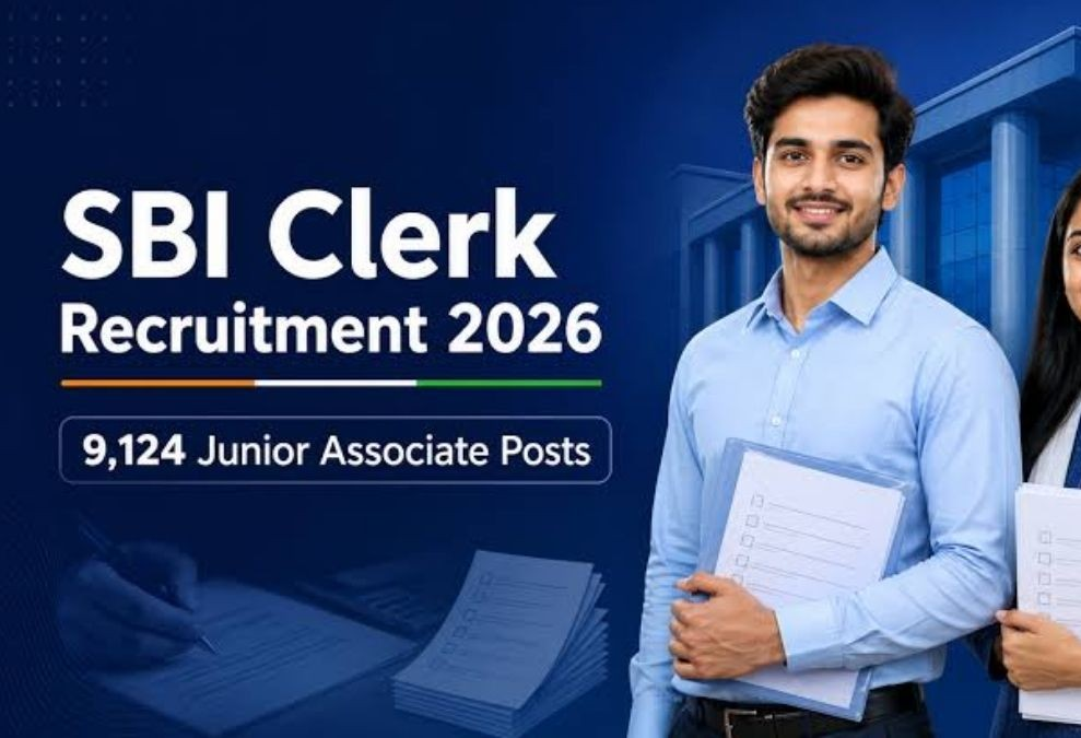 SBI Clerk Recruitment 2026: 9,124 पदों पर भर्ती, आवेदन की आज आखिरी तारीख