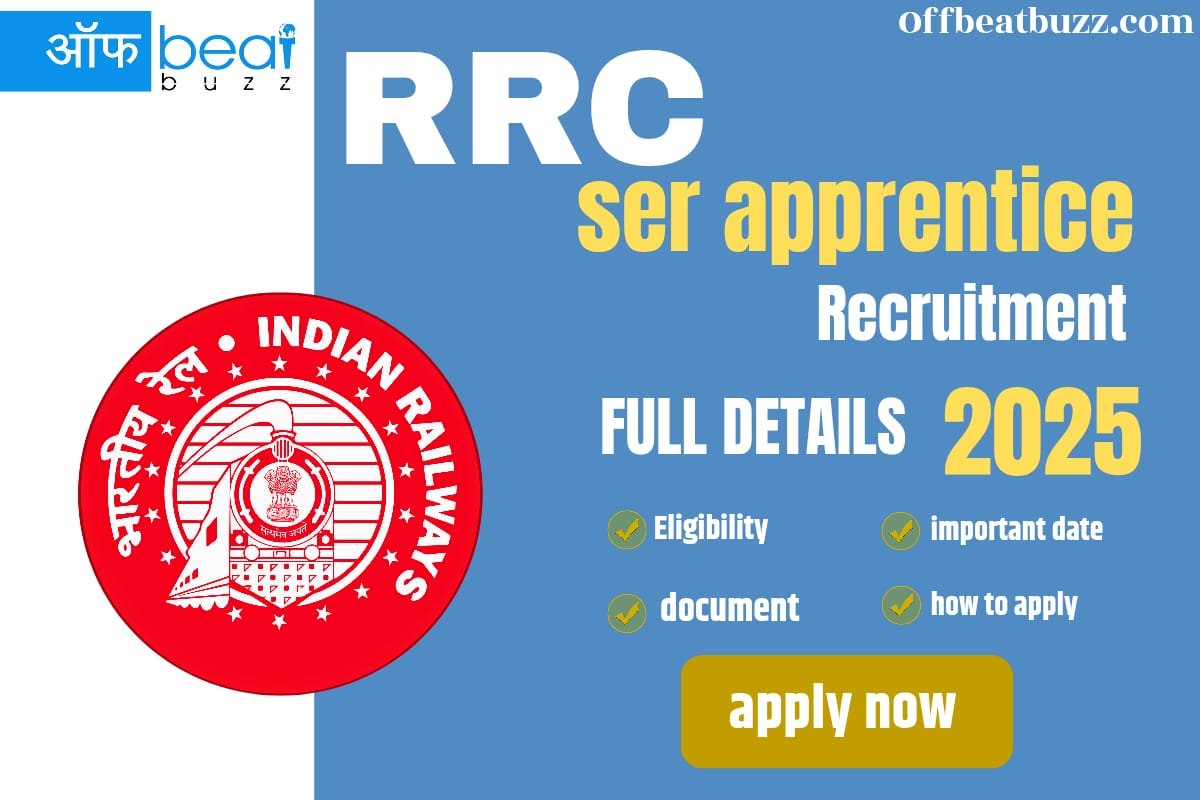 RRC SER Apprentice Recruitment 2025: रेलवे में 1785 अप्रेंटिस पदों पर बिना परीक्षा भर्ती शुरू