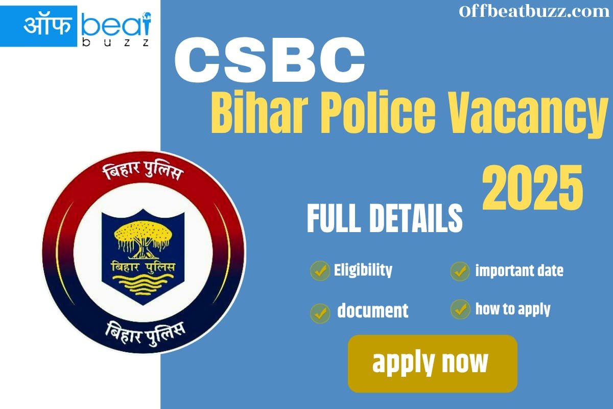 CSBC Bihar Police Constable Recruitment 2025: बिहार में 4,128 पदों पर भर्ती शुरू