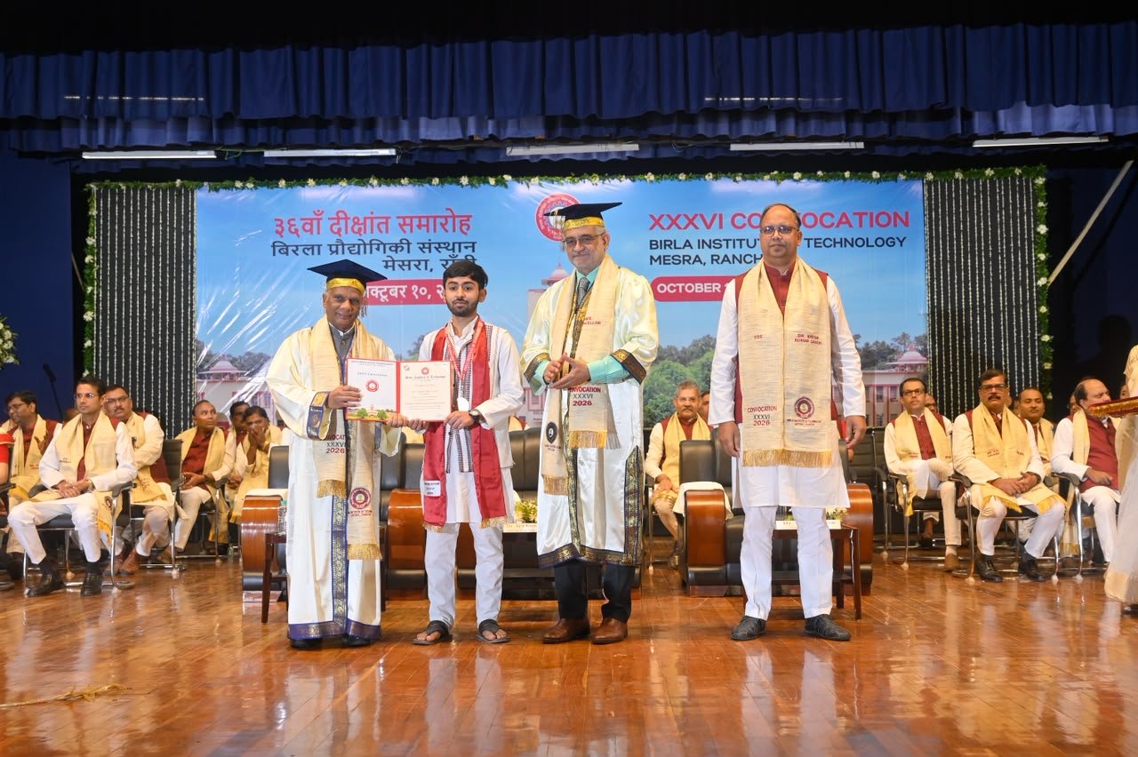 BIT मेसरा का 36वां दीक्षांत समारोह संपन्न, 2,984 विद्यार्थियों को मिली डिग्री और डिप्लोमा
