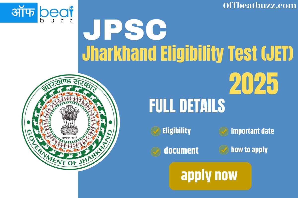 JPSC Jharkhand Eligibility Test (JET) Online Form 2025:  6 अक्टूबर तक करें आवेदन