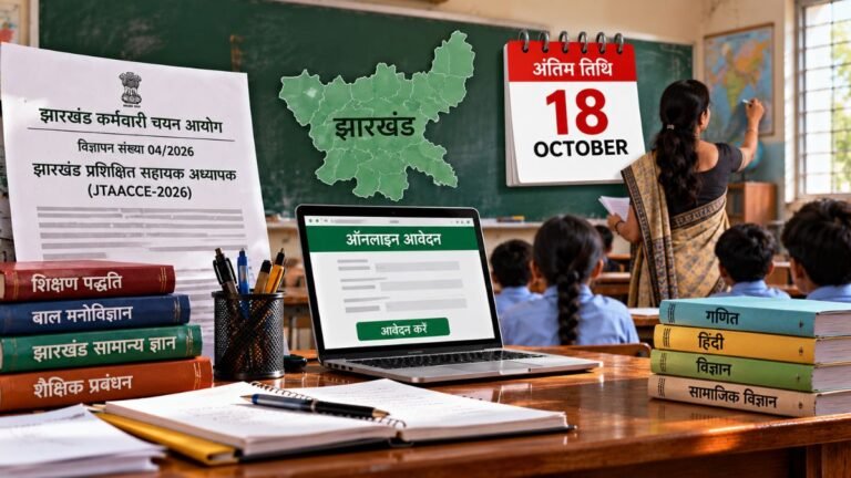 झारखंड में 6101 शिक्षक पदों पर भर्ती, 18 अक्टूबर तक करें आवेदन